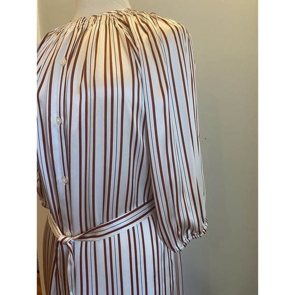 Tucker The Classic Knee Length Dress Satin Stripe In Charmeuse 100% Silk S NWT - Picture 3 of 9
